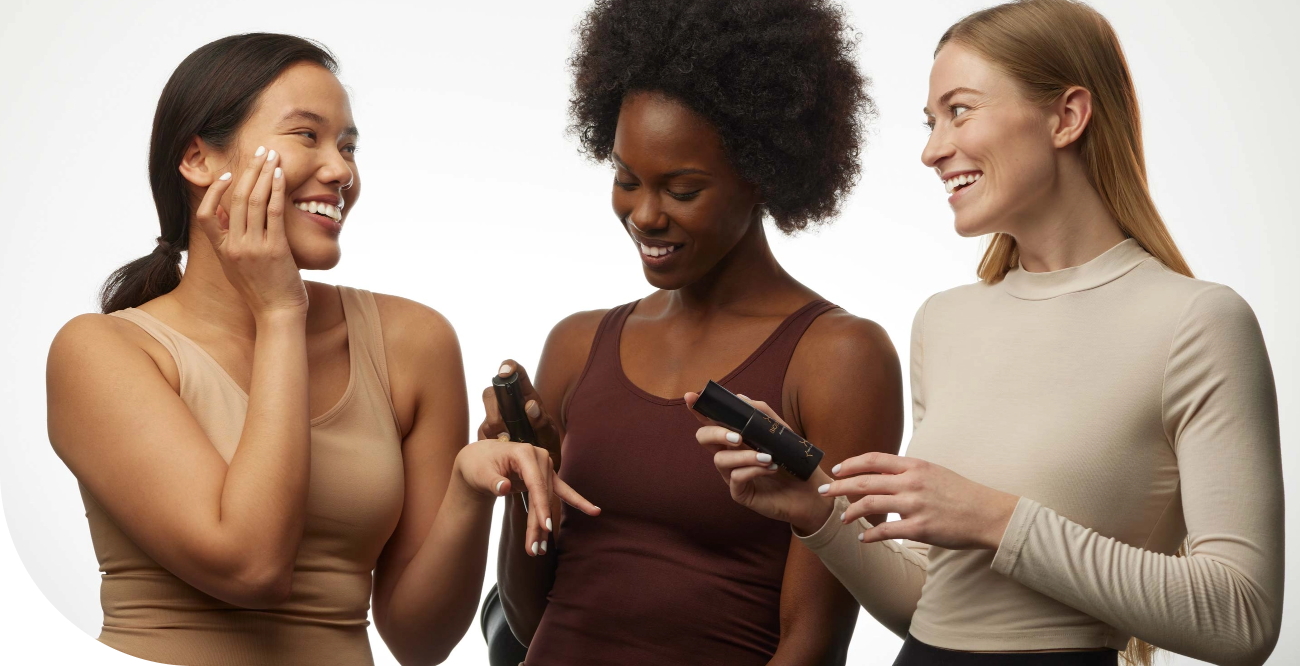 3 women using biojuve products